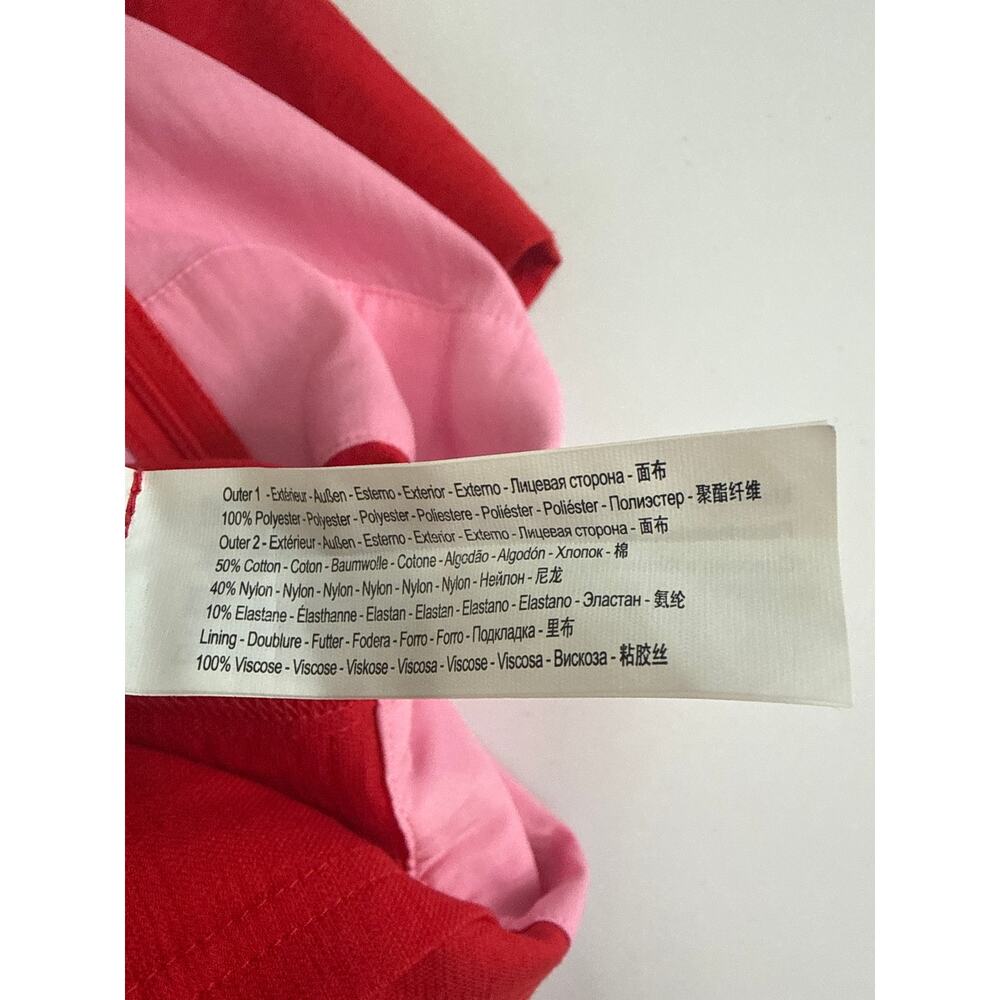 Traffic People NWT Pink/Red Chain Print Halter Jumpsuit Wide Leg Medium Resort - Picture 10 of 13